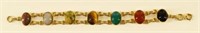 Gold Filled Carved Scarab Bracelet