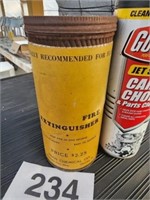 Old can fire extinguisher