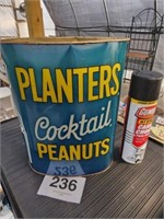 Planters Cocktail Peanuts double sided trash can.