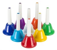 8 Piece Diatonic Handbell Set for Kids Toddler Adu