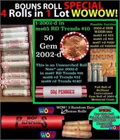 THIS AUCTION ONLY! BU Shotgun Lincoln 1c roll, 200