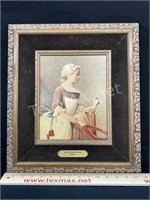 Girl with Racket and Shuttlecock' Framed Print