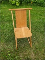 Custom built solid oak chair, 20 x 16 x 34.5