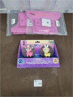 Gem toys and 2 purses