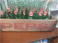Vintage wooden Pepsi Crate with Bottles