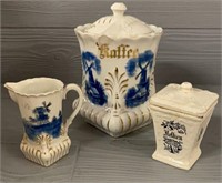 (3) Piece Dutch Porcelain