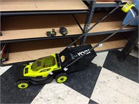 Ryobi 18V Lawn Mower w/Battery & Charger