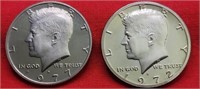 1971S & 1972S Unc Kennedy Half Dollars