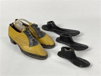 Vintage Yellow Shoes & 3 Cobblers Tools