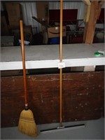 (2) Broom and Floor Squeegee