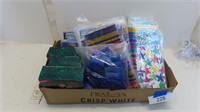 ornaments, gift packaging supplies, napkins