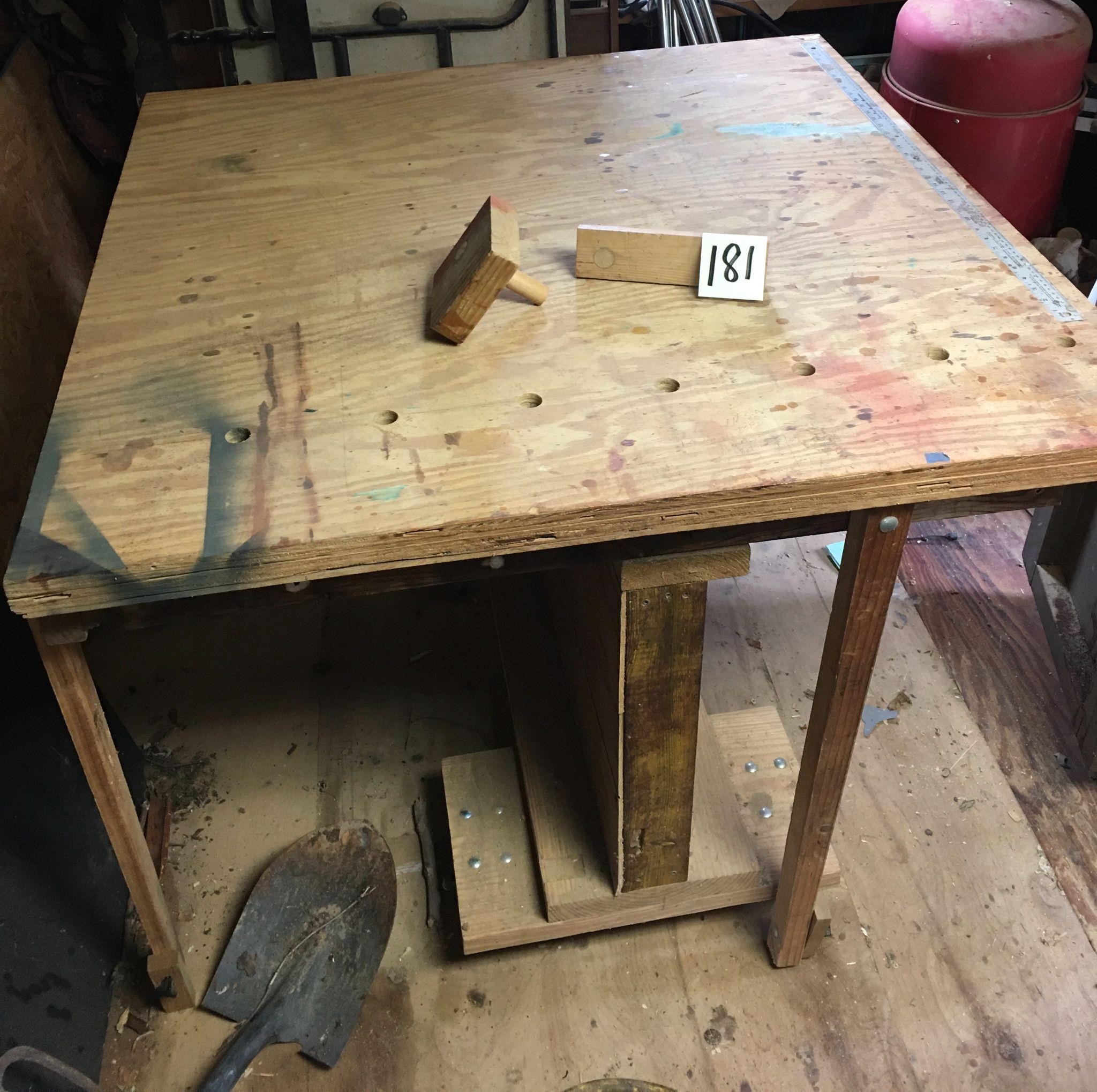 Home Made Fold Away Work Table