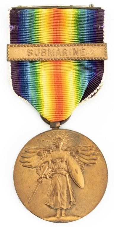 Original U.S. WWI Victory Medal & Submarine Clasp