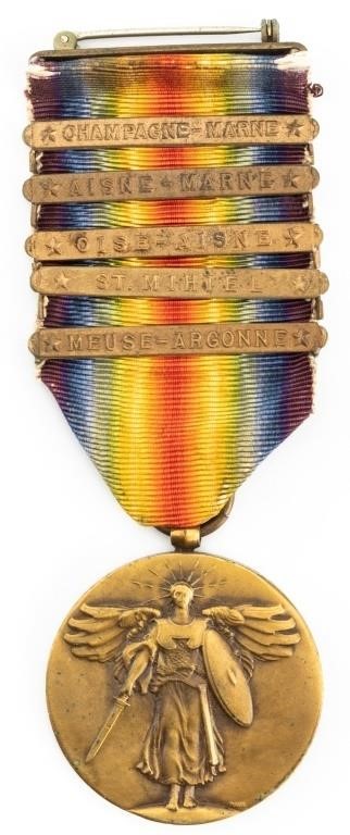 Original U.S. WWI 5-Clasp Victory Medal