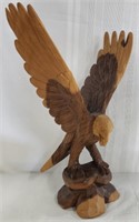 American Eagle  Hand Carved Wood Sculpture