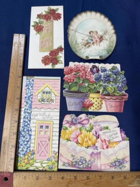 Antique grocer Card greeting card lot