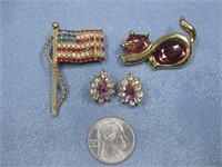 Fashion Costume Jewelry Brooches & Earrings