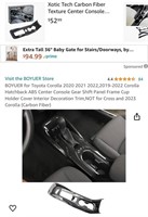 CONSOLE FOR TOYOTA COROLLA (OPEN BOX, NEW)