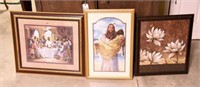 Lot #522 - (2) framed religious artworks and