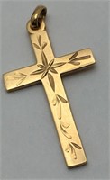 14k Gold Cross Pendant