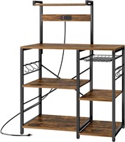 SUPERJARE Bakers Rack with Power Outlet