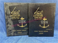 (2) 1960 Keel US Naval Training Center books