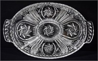 Pinwheel Crystal Divided Serving Dish