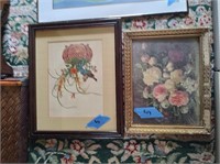 Large lot of framed paintings.