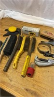 Wire brushes, pipe cutter, etc.