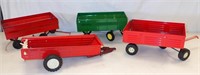 (4) METAL TOY WAGONS - 3 ARE ERTL