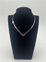 925 Sterling Silver Choker Necklace In Box