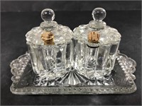 Petite glass canisters w/ corks