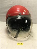 Vintage 1970’s Motorcycle Helmet W/ Bubble Shield