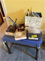 Home decor lot with foot stool