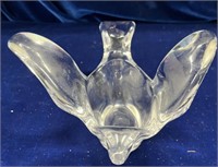 Princess House Lead Crystal Flying Bird Dove Dish