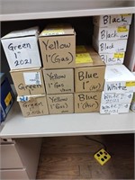 15 boxes of labels various colors