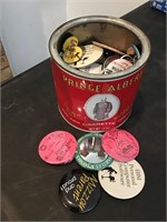 Prince Albert can of vintage buttons