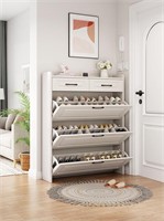 Drawer Shoe Cabinet Freestanding Shoe Rack Storage