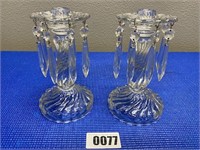 Glass Candle Holders 8"