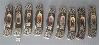 (9) Franklin Mint old west knives includes