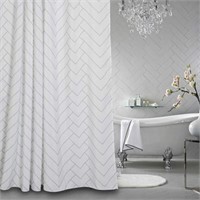 Hotel Quality White Striped Mold Resistant Fabric