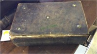 Antique leather bound Welsh bible, front cover