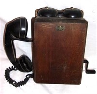 1940's wooden wall mount phone #2.