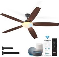 Amico Ceiling Fans With Lights, 52 Inch Smart