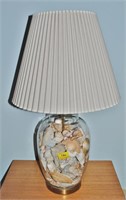 Seashell Filled Table Lamp