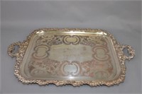 Large Silverplated Rectangular Tray