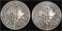 (2) 1 OZ .999 SILVER 2023 PHILHARMONIC ROUNDS