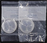 (2) 1 OZ .999 SILVER 2022 AUST KANGEROO ROUNDS