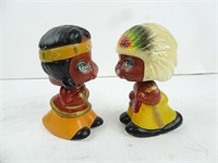 1950s Native American Kissing Bobblehead Pair -