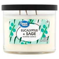 SM1023  Great Value Eucalyptus & Sage Candle, 14.5